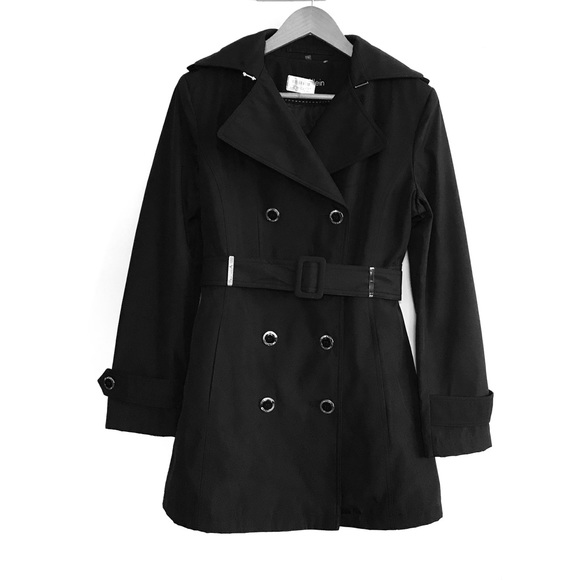 Calvin Klein Jackets & Blazers - Calvin Klein Black Double Breasted Trenchcoat